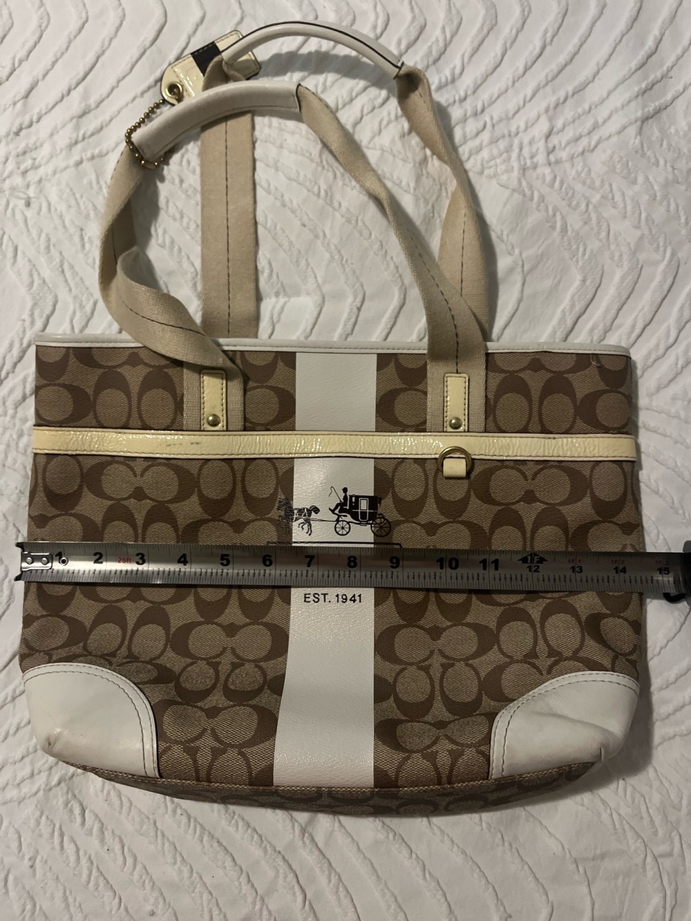 Coach Signature Canvas Tote - Picture 7 of 10